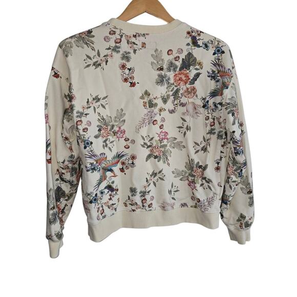 Johnny Was Dreamer Crewneck Size S Sweatshirt Floral Birds - Picture 3 of 9